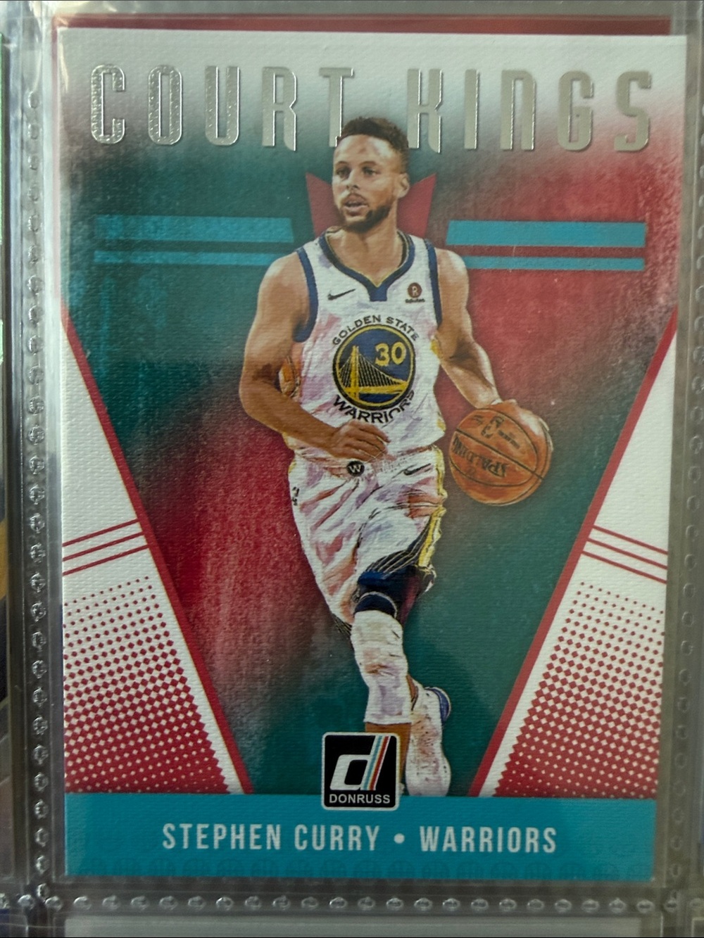 DonRuss Court Kings Basketball Trading Card - Teal/Red